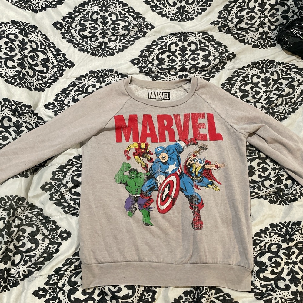 Marvel Light gray Fleece Sweatshirt